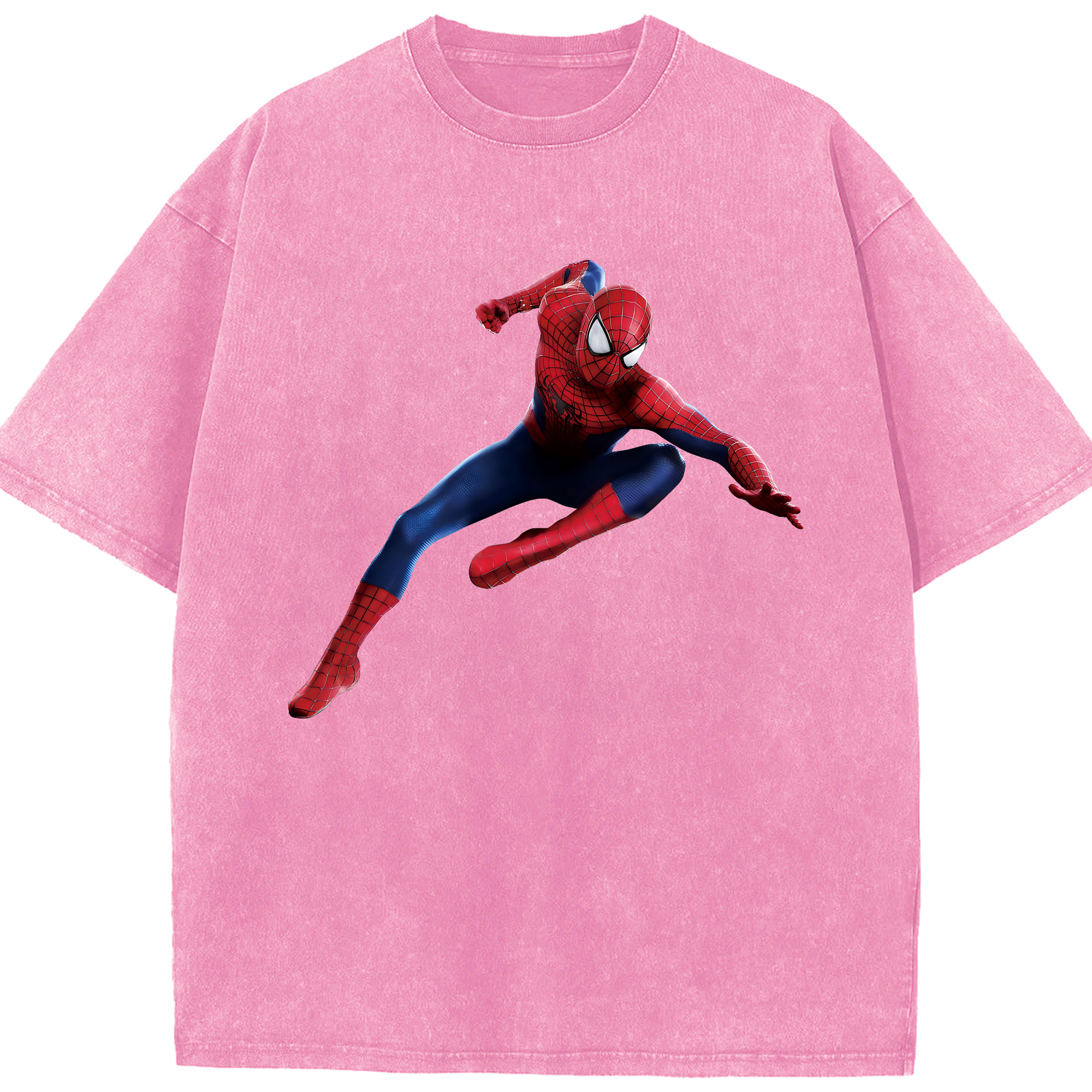 （画像用） Spider Man スパイダーマン 綿100% ヴィンテージ風 半袖Tシャツ（フロントプリント）